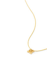 Front product shot of the Oroton Leah Chain Necklace in Gold and Stainless Steel for Women