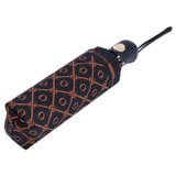 Front product shot of the Oroton Parker Small Umbrella in Dark Navy/Cognac and 100% polyester fabric for Women