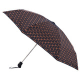 Back product shot of the Oroton Parker Small Umbrella in Dark Navy/Cognac and 100% polyester fabric for Women