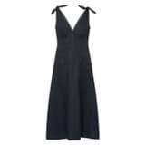 Front product shot of the Oroton Bodice Sundress in North Sea and 100% cotton for Women