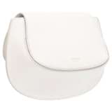 Back product shot of the Oroton Della Saddle Shoulder Bag in Clotted Cream and Smooth leather for Women