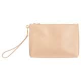 Front product shot of the Oroton Mia Pouch in Honey Nougat and Smooth leather for Women