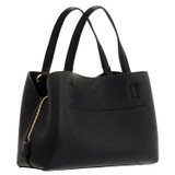 Back product shot of the Oroton Tate Small Three Pocket Day Bag in Black and Pebble leather for Women