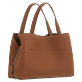 Back product shot of the Oroton Tate Small Three Pocket Day Bag in Brandy and Pebble leather for Women