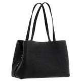 Back product shot of the Oroton Tate Three Pocket Day Bag in Black and Pebble leather for Women