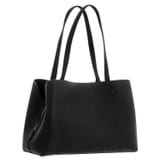 Back product shot of the Oroton Tate Three Pocket Day Bag in Black and Pebble leather for Women