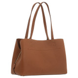 Back product shot of the Oroton Tate Three Pocket Day Bag in Brandy and Pebble leather for Women