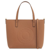 Front product shot of the Oroton Polly Small Tote in Tan and Pebble Leather for Women