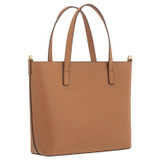 Back product shot of the Oroton Polly Small Tote in Tan and Pebble Leather for Women