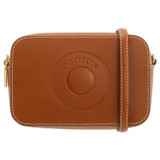 Front product shot of the Oroton Polly Smooth Zip Around Crossbody in Cognac and Smooth leather for Women