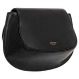 Back product shot of the Oroton Della Saddle Shoulder Bag in Black and Smooth leather for Women