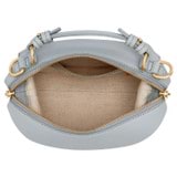 Internal product shot of the Oroton Mica Mini Bowler

 in Mist and Pebble leather for Women