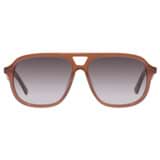 Front product shot of the Oroton Rupea Sunglasses in Amber and Acetate for Women