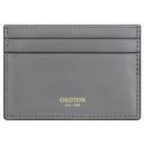 Front product shot of the Oroton Mia Card Sleeve in Grey Flannel and Smooth leather for Women