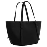 Back product shot of the Oroton Ellis Medium Tote in Black and Pebble leather for Women