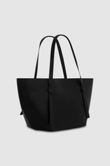 Back product shot of the Oroton Ellis Medium Tote in Black and Pebble leather for Women