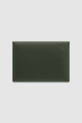 Back product shot of the Oroton Margot Keyring Pouch in Moss and Pebble leather for Women