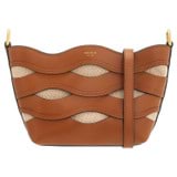 Front product shot of the Oroton Leigh Ric Rac Crossbody in Amber and Smooth leather for Women