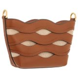 Back product shot of the Oroton Leigh Ric Rac Crossbody in Amber and Smooth leather for Women