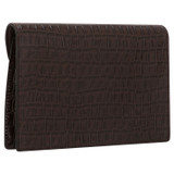 Back product shot of the Oroton Mia Texture Clutch in Mahogany Croc and Textured leather for Women