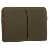 Back product shot of the Oroton Lilly Medium Zip Pouch in Olive and Pebble leather for Women