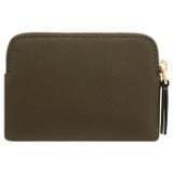 Back product shot of the Oroton Lilly Small Zip Pouch in Olive and Pebble leather for Women