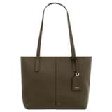 Front product shot of the Oroton Lilly Small Shopper Tote in Olive and Pebble leather for Women