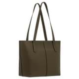 Back product shot of the Oroton Lilly Small Shopper Tote in Olive and Pebble leather for Women