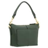 Back product shot of the Oroton Lilly Zip Top Crossbody in Fern and Pebble leather for Women