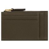 Back product shot of the Oroton Lilly 4 Credit Card Mini Pouch in Olive and Pebble leather for Women
