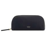 Front product shot of the Oroton Eve Small Beauty Case in Dark Navy and Pebble Leather for Women