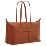 Back product shot of the Oroton Lilly Weekender Tote in Cognac and Pebble leather for Women