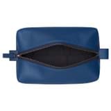 Internal product shot of the Oroton Marcus Wetpack in Fisherman Blue and Pebble Leather for Men