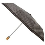 Front product shot of the Oroton Bamboo Small Umbrella in Mahogany and Pongee Fabric (Water Resistant) for Women