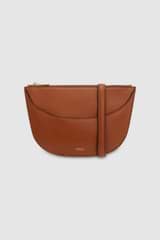 Front product shot of the Oroton Florence Crossbody in Cognac and Smooth leather for Women