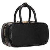 Back product shot of the Oroton Izzie Small Bowler in Black and Smooth leather for Women