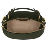 Internal product shot of the Oroton Mica Mini Bowler

 in Dark Khaki and Pebble leather for Women