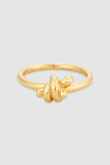 Front product shot of the Oroton Julie Knot Ring in 18K Gold Vermeil and Sustainably sourced 925 Sterling Silver for Women