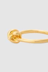 Internal product shot of the Oroton Julie Knot Ring in 18K Gold Vermeil and Sustainably sourced 925 Sterling Silver for Women