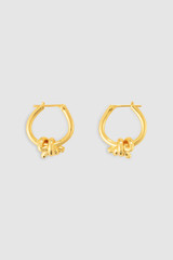 Front product shot of the Oroton Julie Knot Hoops in 18K Gold Vermeil and Sustainably sourced 925 Sterling Silver for Women