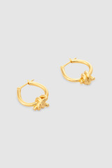 Front product shot of the Oroton Julie Knot Hoops in 18K Gold Vermeil and Sustainably sourced 925 Sterling Silver for Women