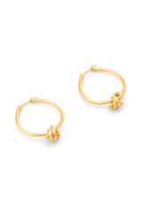 Front product shot of the Oroton Julie Large Knot Hoops in 18K Gold Vermeil and Sustainably sourced 925 Sterling Silver for Women