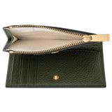 Internal product shot of the Oroton Fife 10 Credit Card Mini Zip Wallet in Dark Khaki and Pebble leather for Women