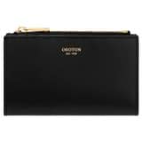 Front product shot of the Oroton Harvey 12 Credit Card Zip Wallet in Black and Smooth leather for Women