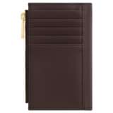 Back product shot of the Oroton Harvey 12 Credit Card Zip Wallet in Chestnut and Smooth leather for Women