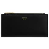 Front product shot of the Oroton Harvey Slim Zip Wallet in Black and Smooth leather for Women