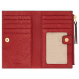 Internal product shot of the Oroton Eve 12cc Zip Wallet in Dark Ruby and Pebble leather for Women