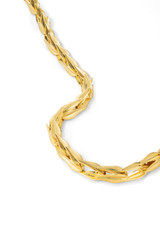 Detail product shot of the Oroton Alma Necklace in Worn Gold and Brass for Women