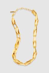 Back product shot of the Oroton Alma Necklace in Worn Gold and Brass for Women