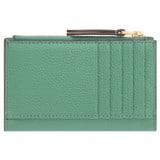 Back product shot of the Oroton Eve 12 Credit Card Zip Wallet in Sage Green and Pebble leather for Women